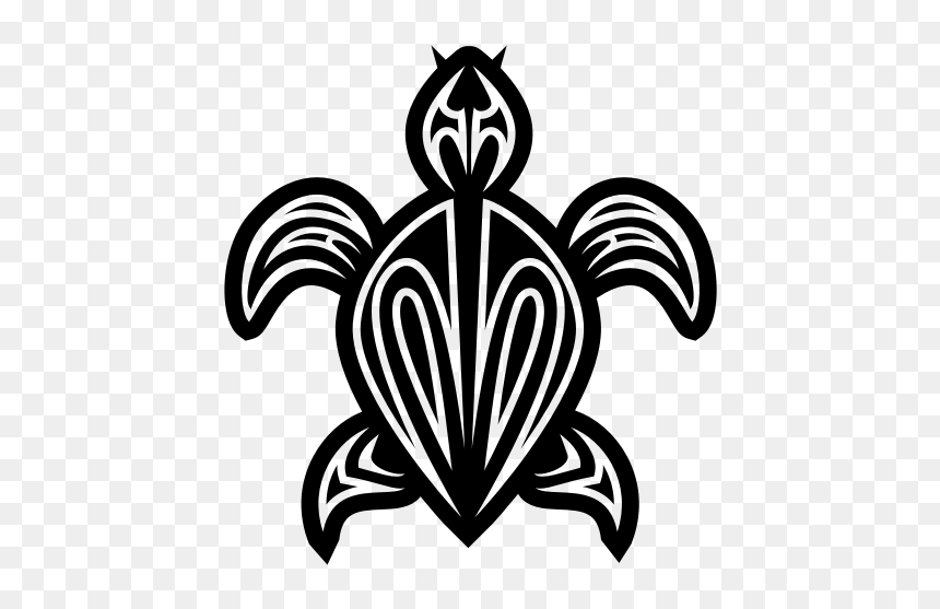 Turtle Tribal Silhouette - Decal, HD Png Download - turtle silhouette png