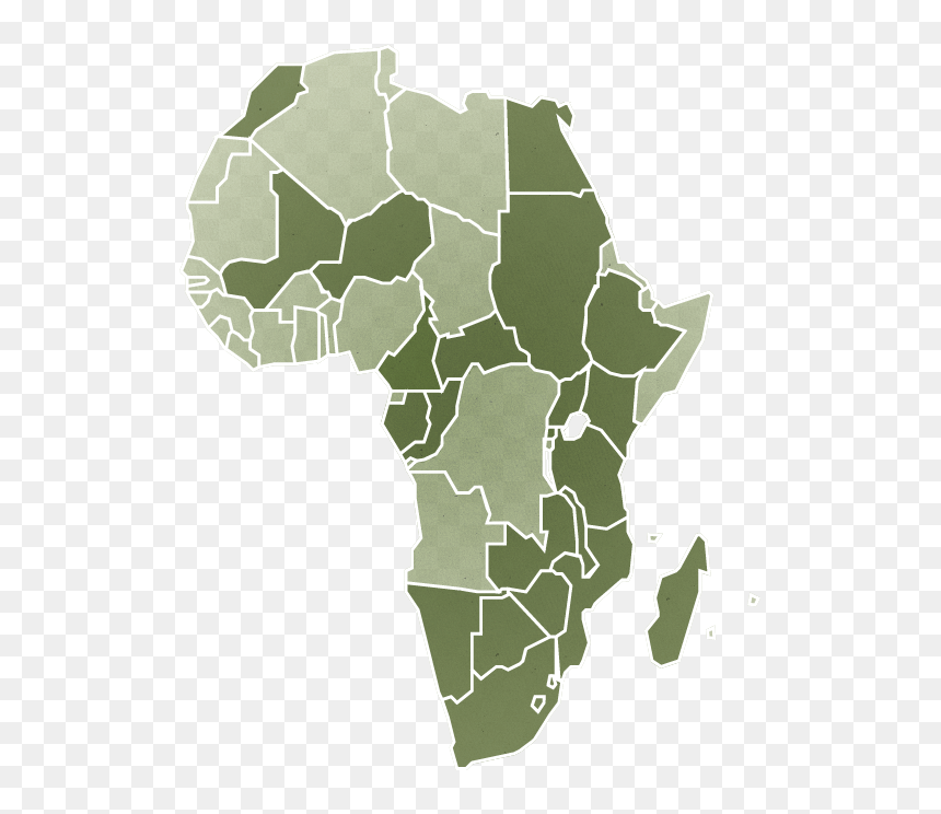 Map Of Africa Highlighting Liberia, HD Png Download - africa map png