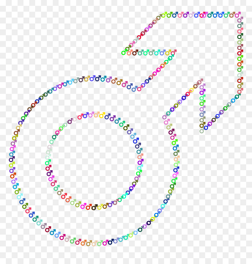 Male Symbol Fractal Outline Clip Arts - Circle, HD Png Download - male icon png