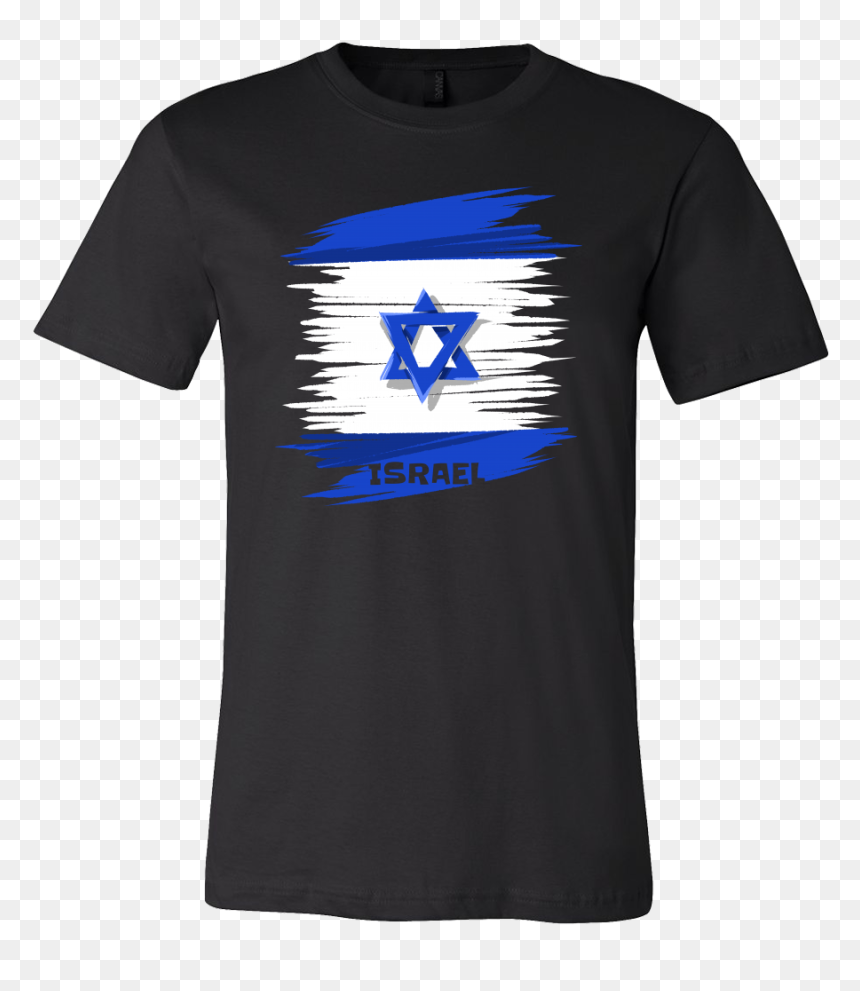 Israel Vintage Retro Distressed Flag T-shirt - Met My Wife On Ancestry, HD Png Download - israel flag png