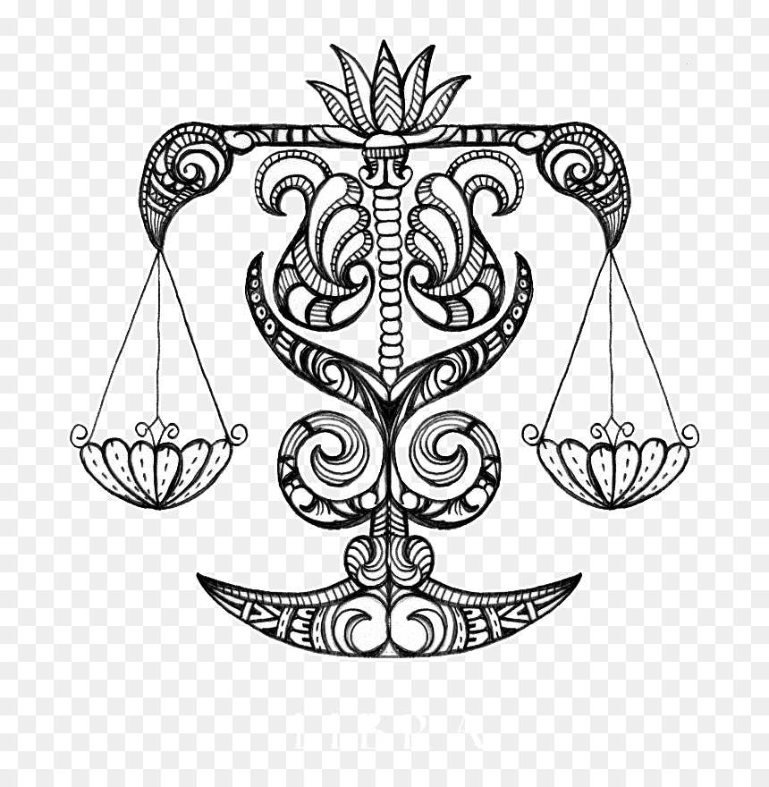 Libra Tattoo Png, Transparent Png - libra png