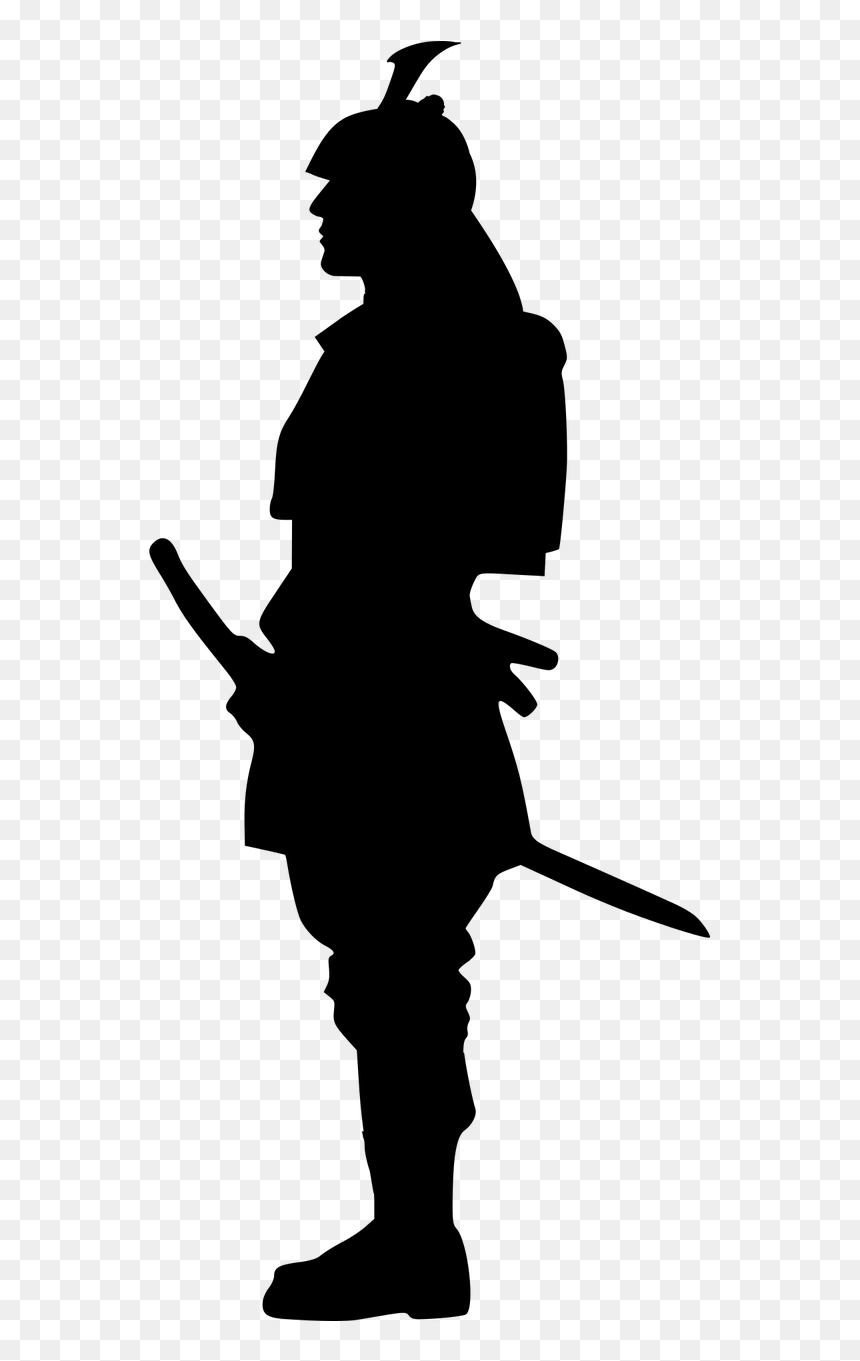 Samurai Silhouette, HD Png Download - sword silhouette png