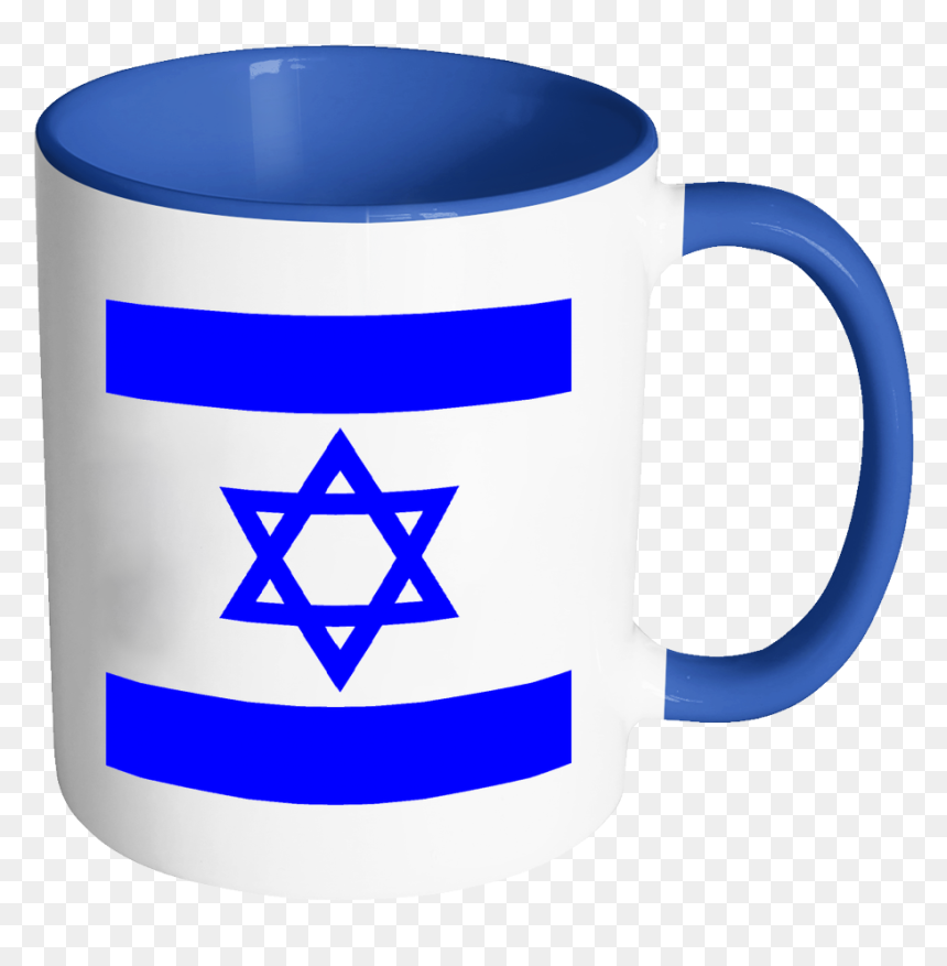 Independence Day 11oz Funny Blue & White Coffee Mug - Memorial Cemetery, HD Png Download - israel flag png