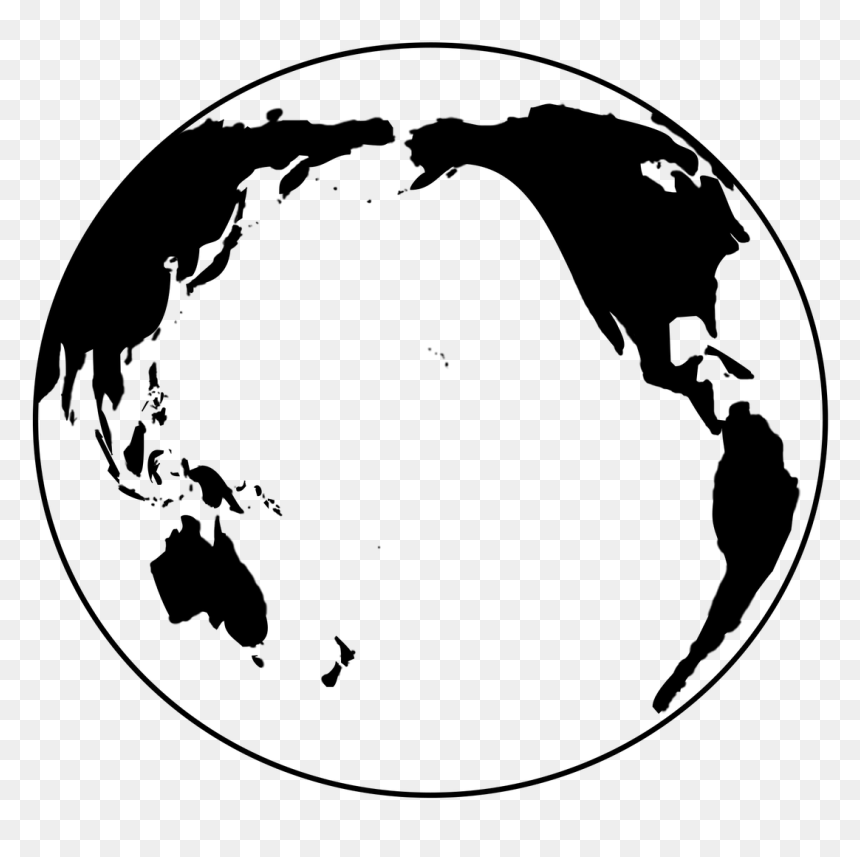 Earth,black And White,globe,pacific Pictures, Free - Globe Png Black And White, Transparent Png - global icon png
