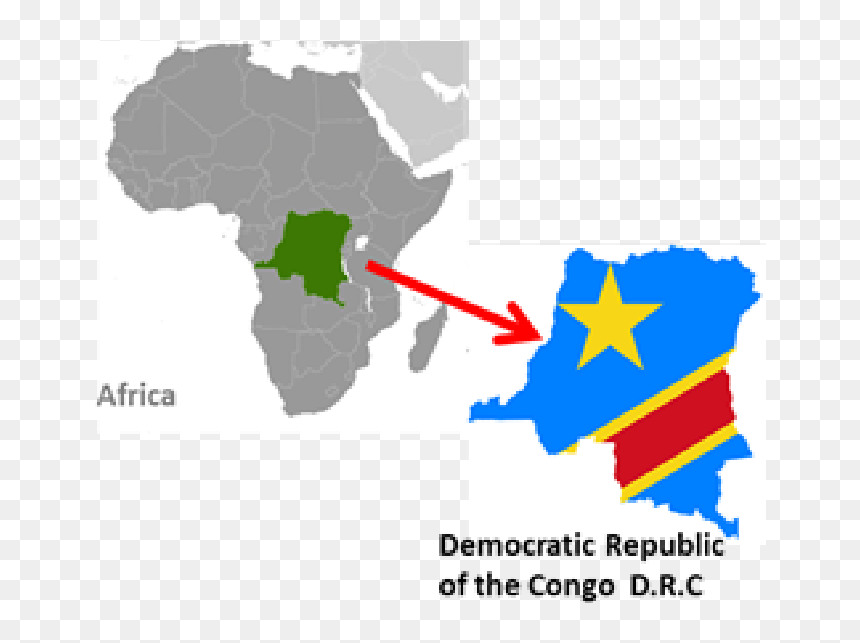 Democratic Republic Of Congo Africa, HD Png Download - africa map png