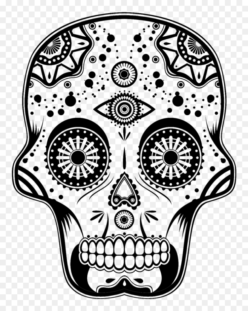 Skulls Png Image - Day Of The Dead Skull Png, Transparent Png - grunge circle png