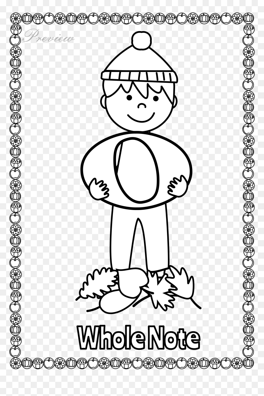 Colouring Forte Music, HD Png Download - half note png