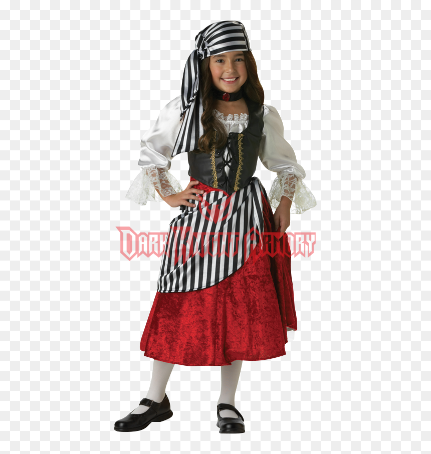 Pirate Girl Girl"s Costume - Pirate Costume Girl Kids, HD Png Download - costume png