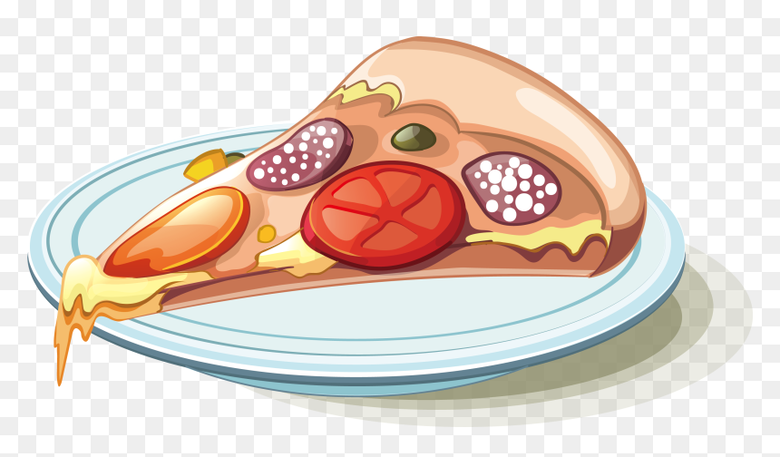 Pizza Italian Cuisine Fast Food Illustration - Pizza, HD Png Download - italian food png
