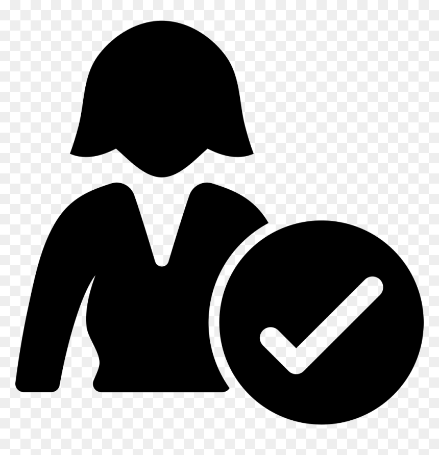 Woman Searching Job Verified Symbol - Trabajo Simbolo, HD Png Download - woman symbol png
