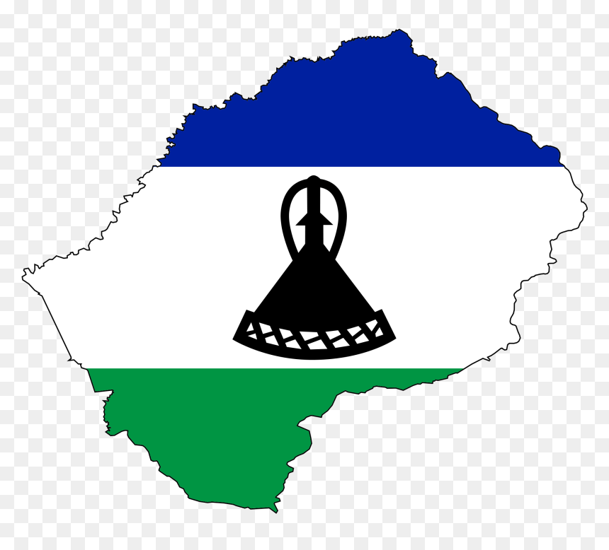 Lesotho Flag, HD Png Download - africa map png