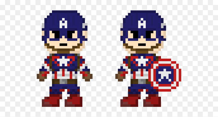 Capitan America Pixel Art, HD Png Download - capitan america png