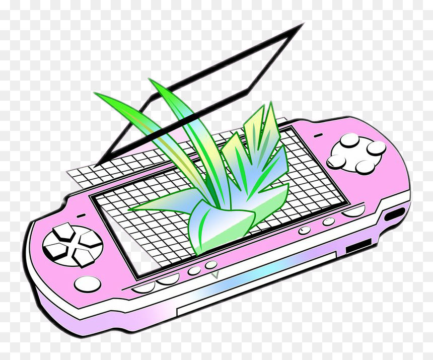 Transparent Tumblr Png Collage - Vaporwave Drawing, Png Download - vaporwave grid png
