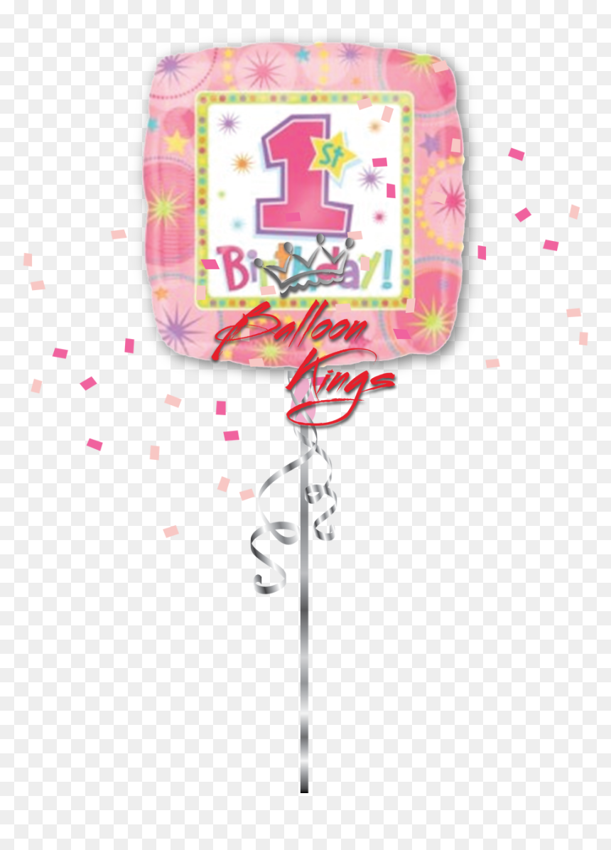 1st Birthday Girl Square - Birthday, HD Png Download - 1st birthday png