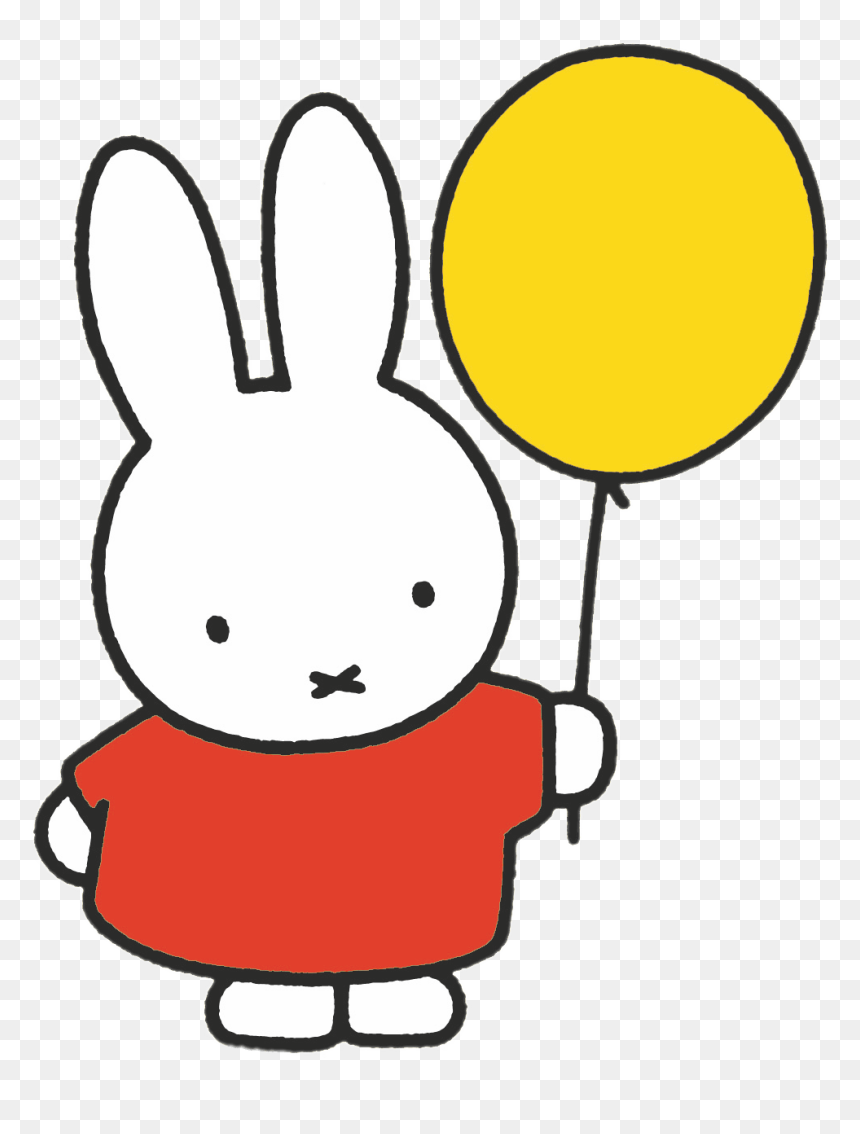 Miffy Yellow Balloon - Miffy Clipart, HD Png Download - yellow balloon png