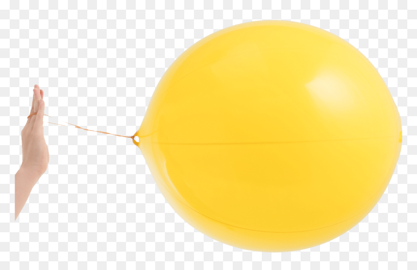 Yellow Punch Ball Balloon - Sphere, HD Png Download - yellow balloon png