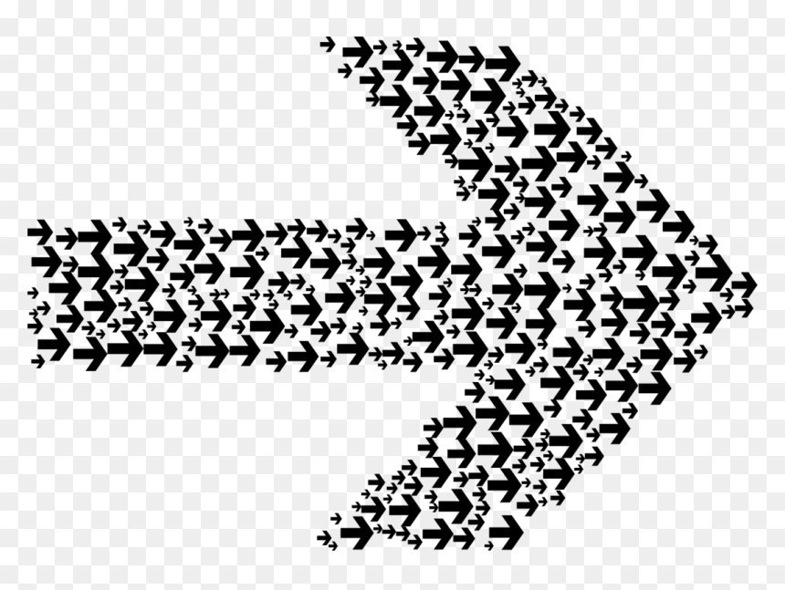 Line Art,symmetry,area - Fractal Arrow, HD Png Download - white arrows png