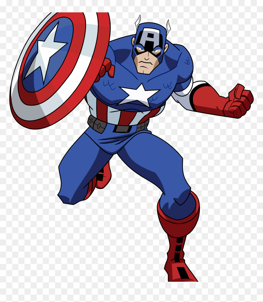 Captain America Iron Man - Captain America Avengers Cartoon, HD Png Download - capitan america png
