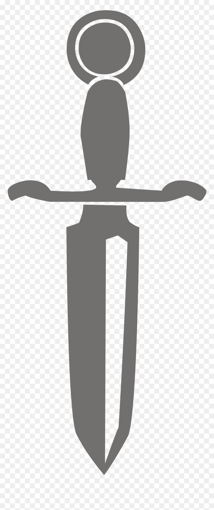 Transparent Dagger Silhouette, HD Png Download - sword silhouette png