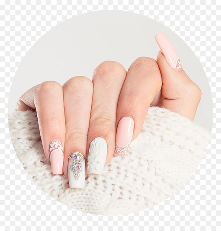 Division Icons Nails - Dip Powder Nails White, HD Png Download - manicure png