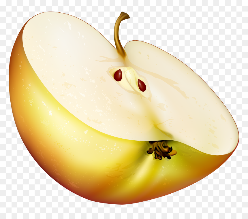 Apple Slice Png Clip Art - نصف سیب, Transparent Png - apple slice png