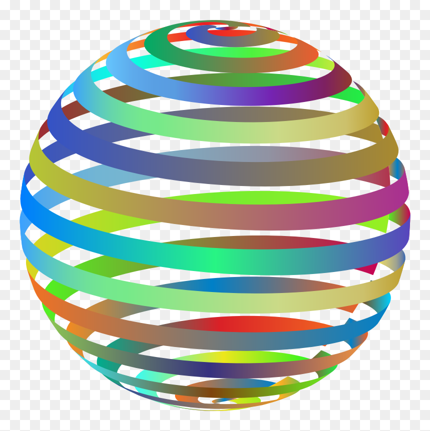 3d Spiral Sphere, HD Png Download - 3d sphere png