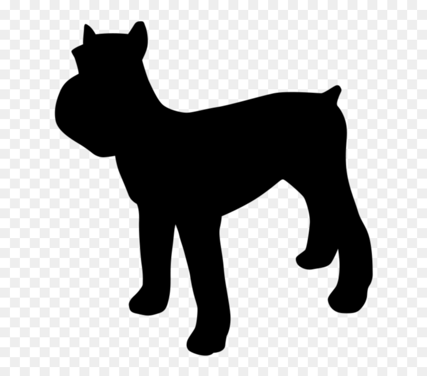 Miniature Schnauzer Shar Pei Puppy Dog Breed Silhouette - Shar Pei Dog Silhouette, HD Png Download - dog .png