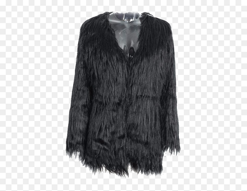 Women Fur Coat Png Free Background - Fur Clothing, Transparent Png - white fur png