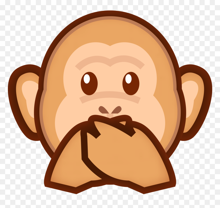 Peo-speak No Evil Monkey - Three Wise Monkeys, HD Png Download - evil emoji png