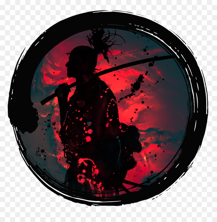Samurai Poster Black And White, HD Png Download - zen circle png
