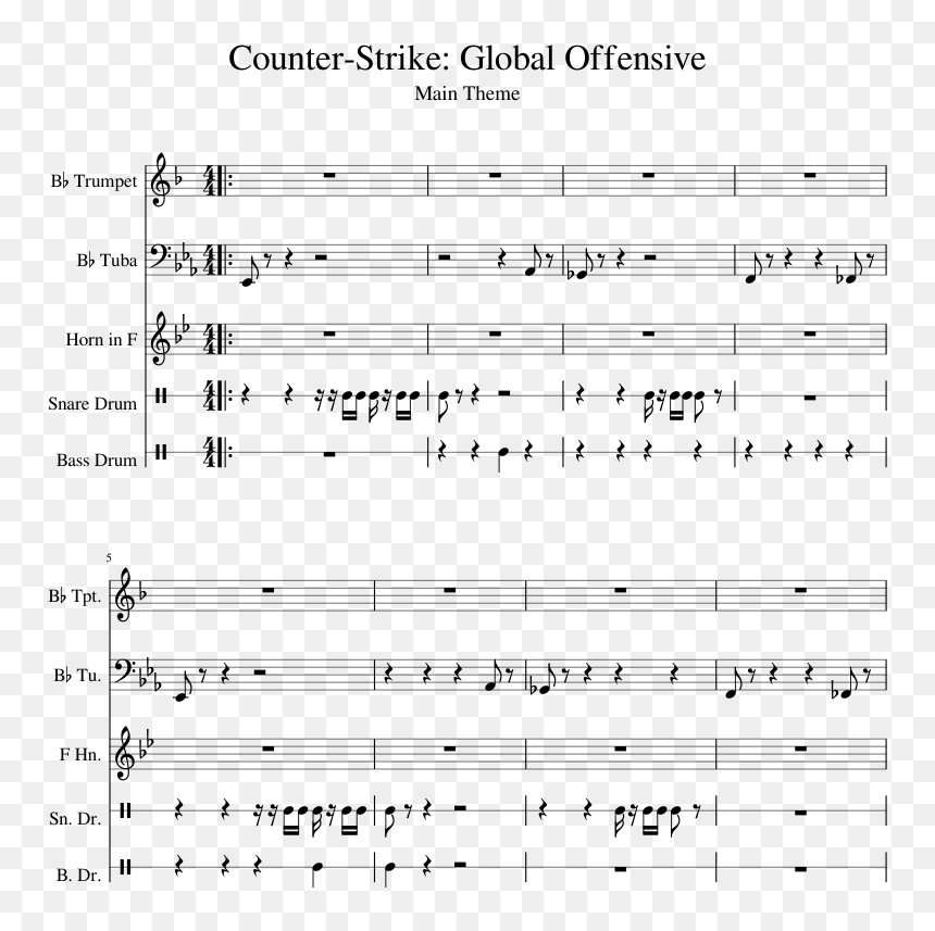 Transparent Counter Strike Go Png - Cs Go Theme Flute, Png Download - counter strike global offensive png