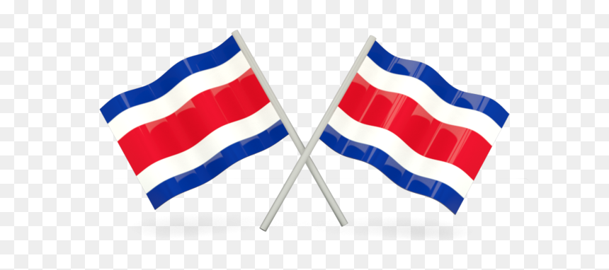 Two Wavy Flags - Two Costa Rica Flags, HD Png Download - costa rica flag png