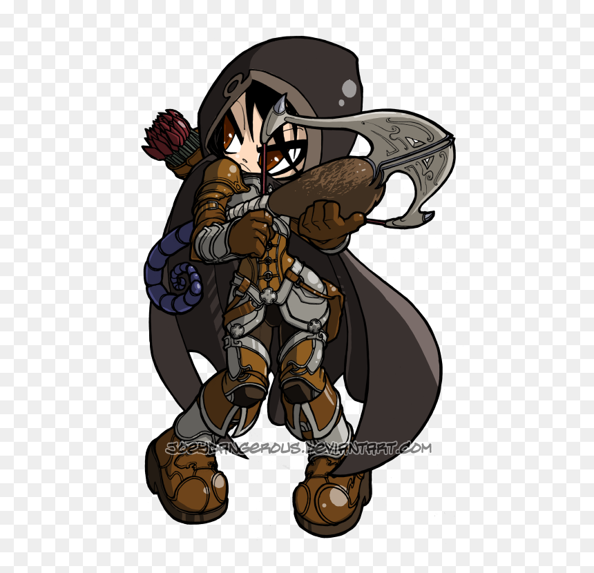 Dioblo Clipart Devil Face - Diablo Demon Hunter Png, Transparent Png - devil face png