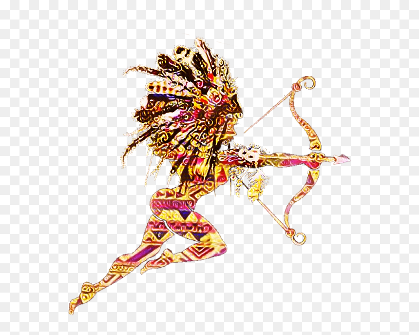 Ftestickers Silhouette Native American Archer Arrow - Native American Arrowhead Graphic, HD Png Download - indian arrow png