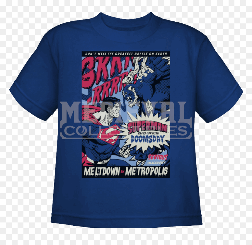 Kids Superman Doomsday Pop Art T Shirt , Png Download - Doomsday Dc Camisetas, Transparent Png - doomsday png