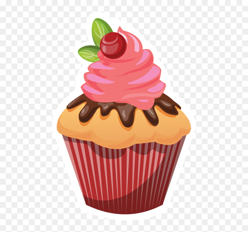 Cute Cupcake Illustration Png Download - Cup Cake Illustration Png, Transparent Png - cute cupcake png