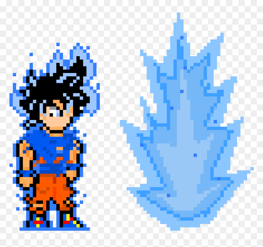 Goku Pixel Png Ultra Instinct, Transparent Png - ultra instinct goku png
