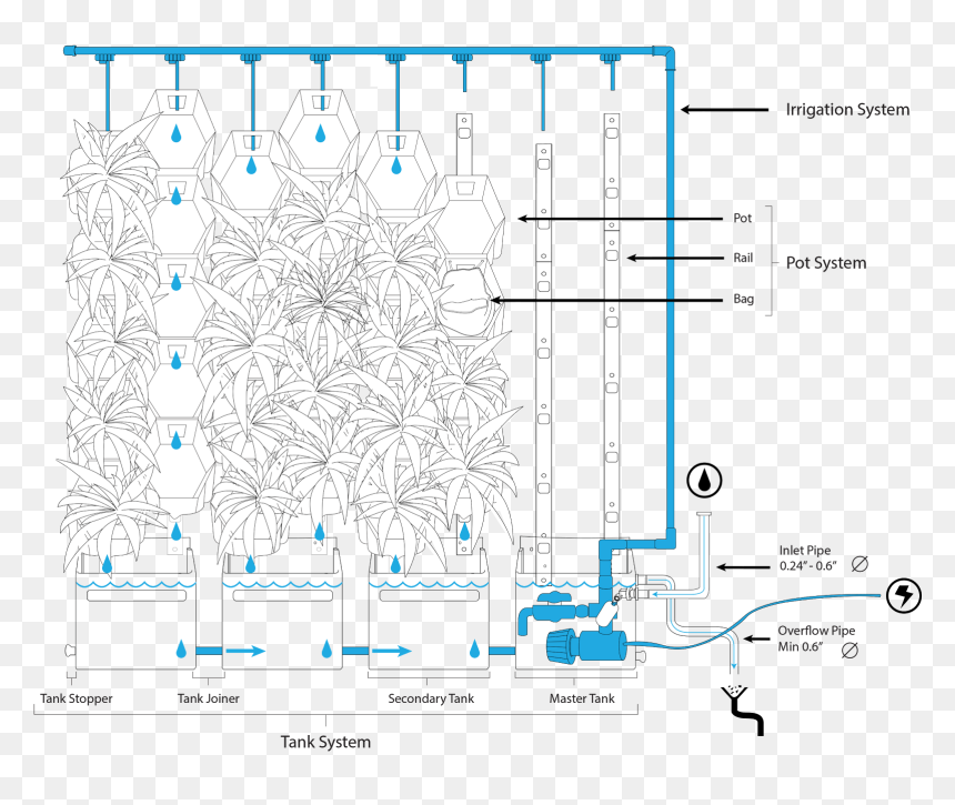 Sketch Of The Full Growup Green Wall Setup - Green Wall Watering System, HD Png Download - green wall png