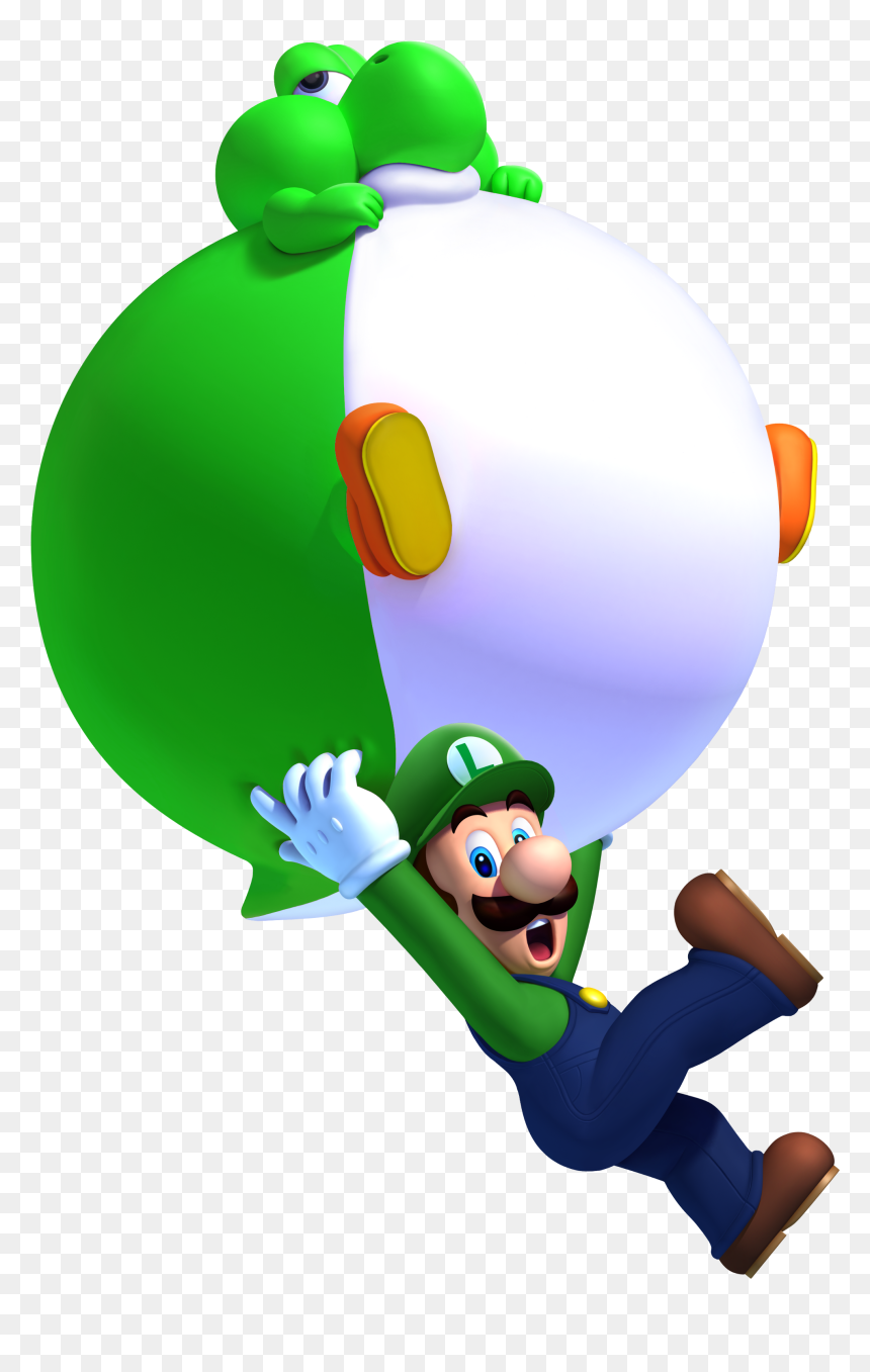 Green Balloon Baby Yoshi - Baby Yoshi, HD Png Download - mario face png