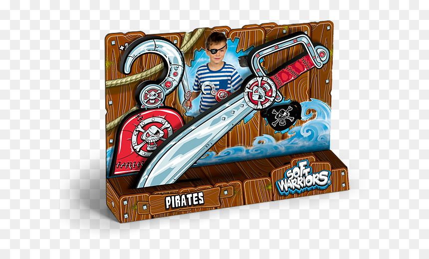 Pack Pirata Espada, Gárfio Y Parche - Soft Warriors Pirates Sword, HD Png Download - pirate hook png