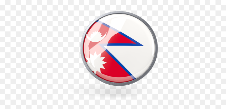 Metal Framed Round Icon - Circle, HD Png Download - nepal flag png