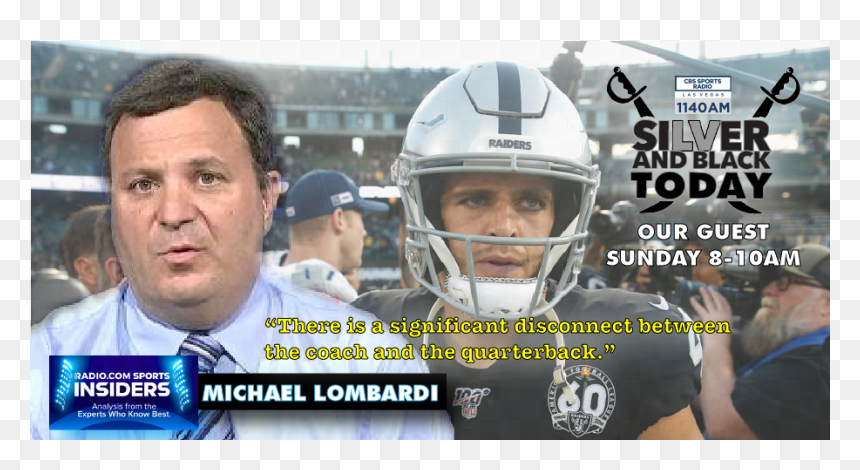 Michael Lombardi Derek Carr Raiders Jon Gruden - Face Mask, HD Png Download - derek carr png