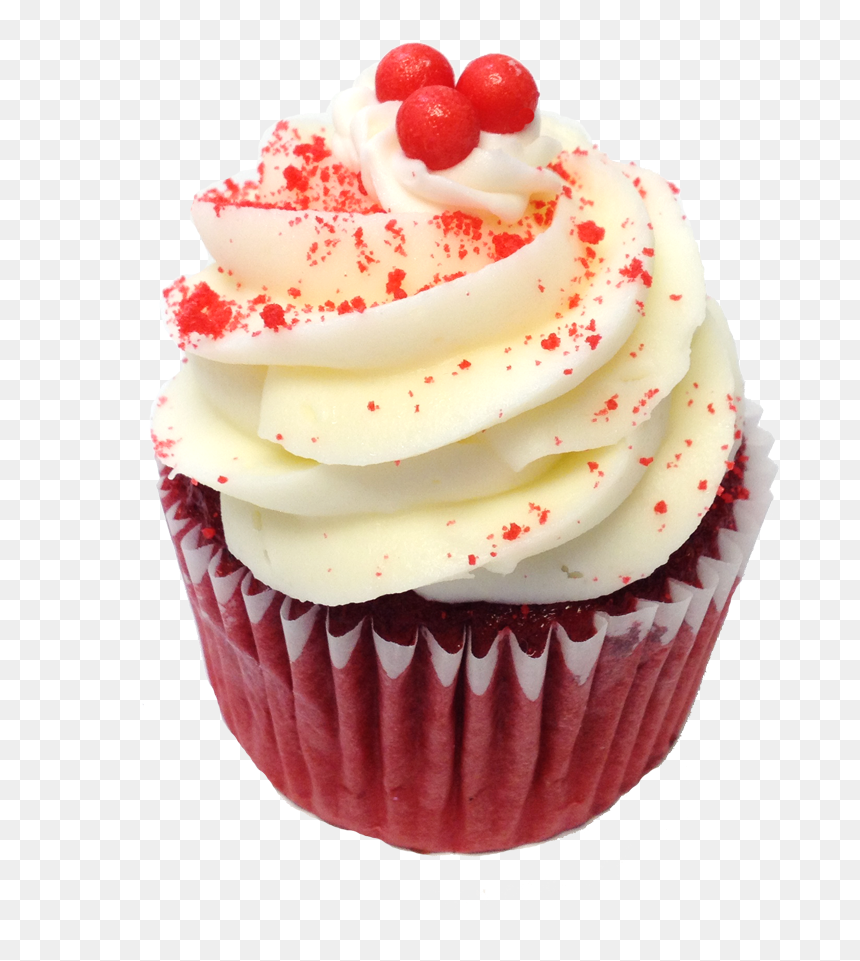 Cupcake Red Velvet Cake Frosting & Icing Cheesecake - Red Velvet Cupcake Clipart, HD Png Download - cute cupcake png