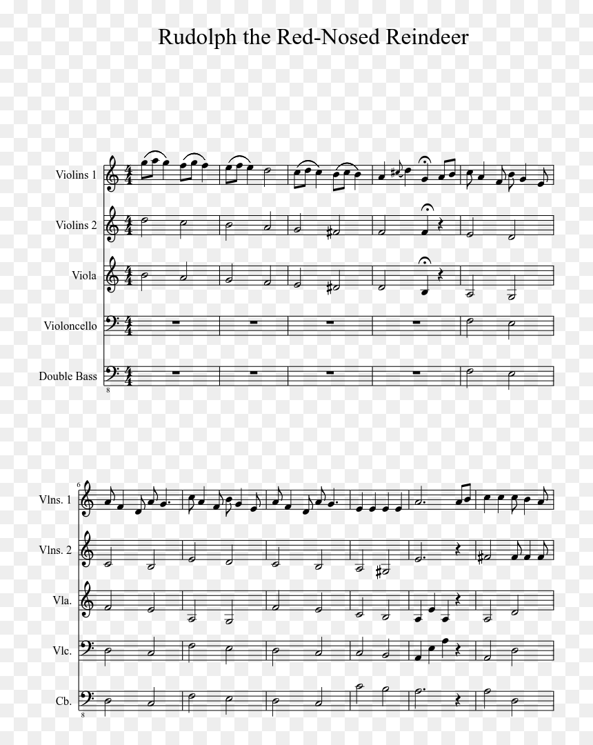 Rudolph The Red-nosed Reindeer Sheet Music 1 Of 3 Pages - Björk Jóga Sheet Music, HD Png Download - rudolph the red nosed reindeer png