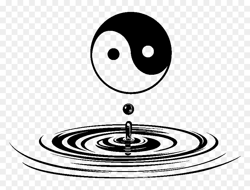 Yin Yang Sticker Sticker Yin Yang Zen Stickers Art - Yin And Yang, HD Png Download - zen circle png