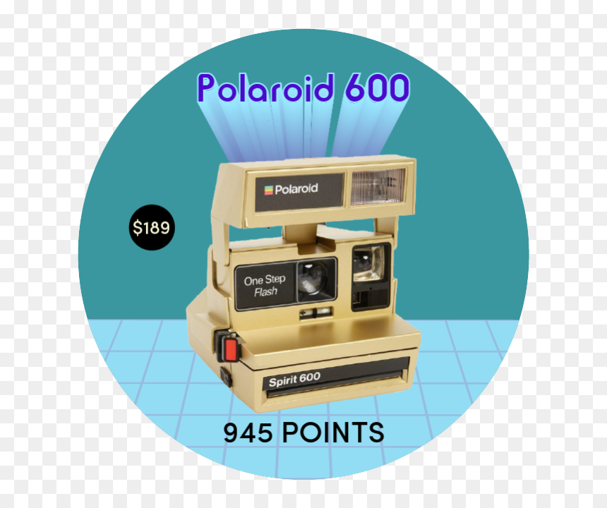 Gold Polaroid Camera, HD Png Download - taped polaroid png