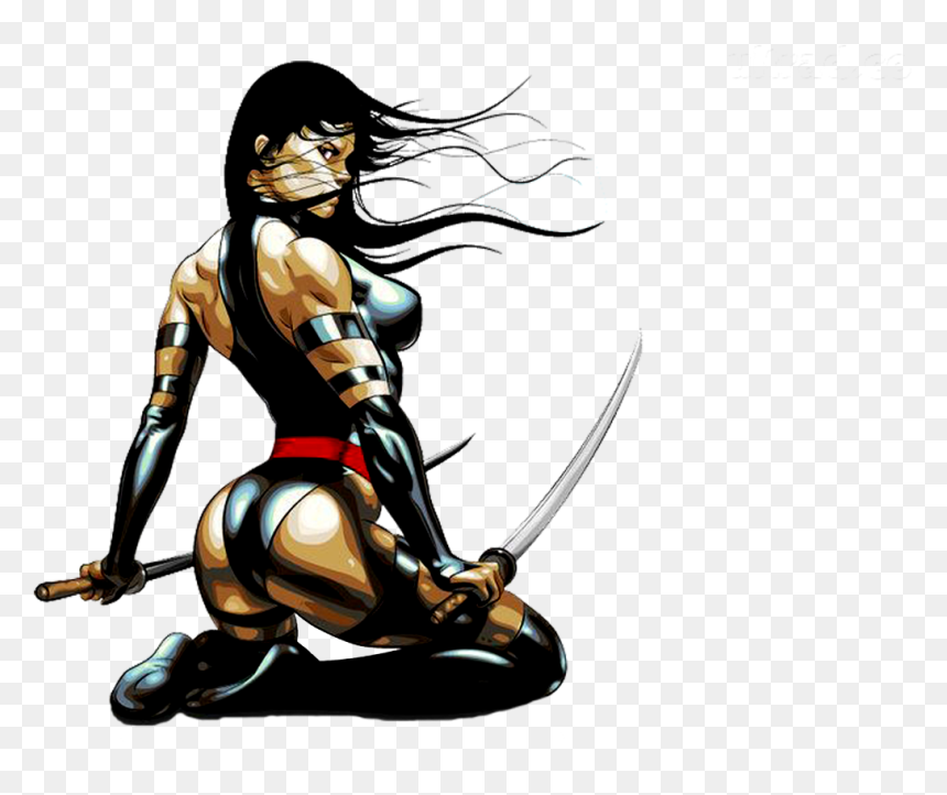 Mulher Ninja Em Png - Cartoon, Transparent Png - psylocke png