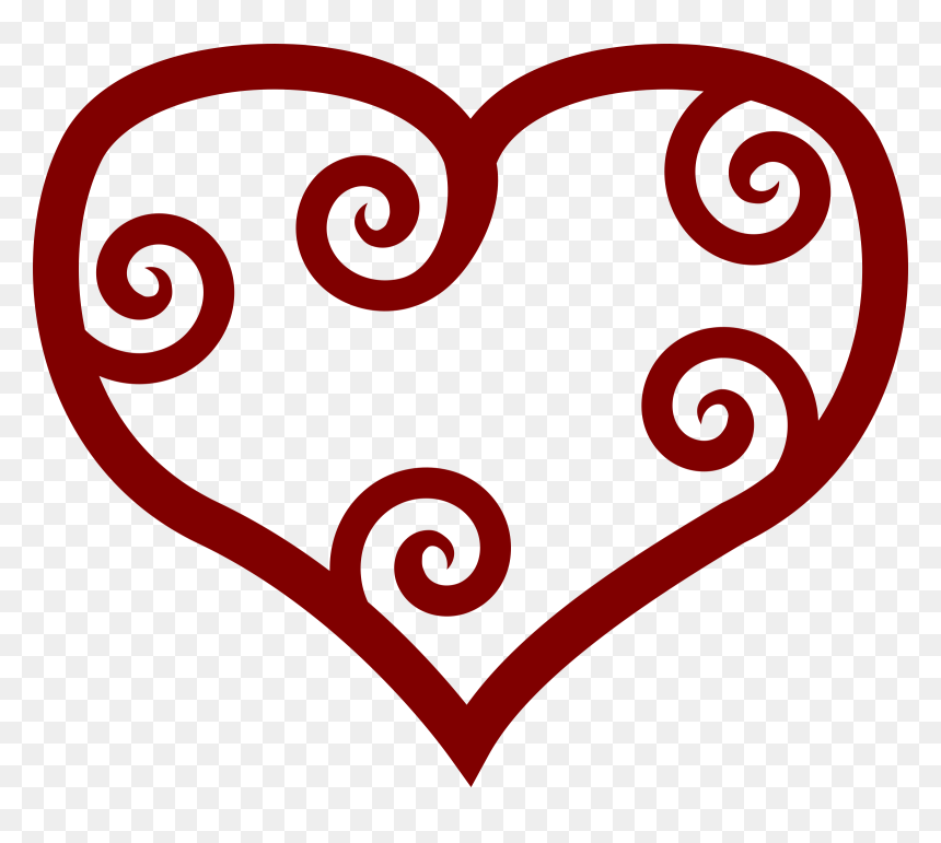 Valentine Red Maori Heart Clip Arts - Valentine Clip Art, HD Png Download - valentine heart png