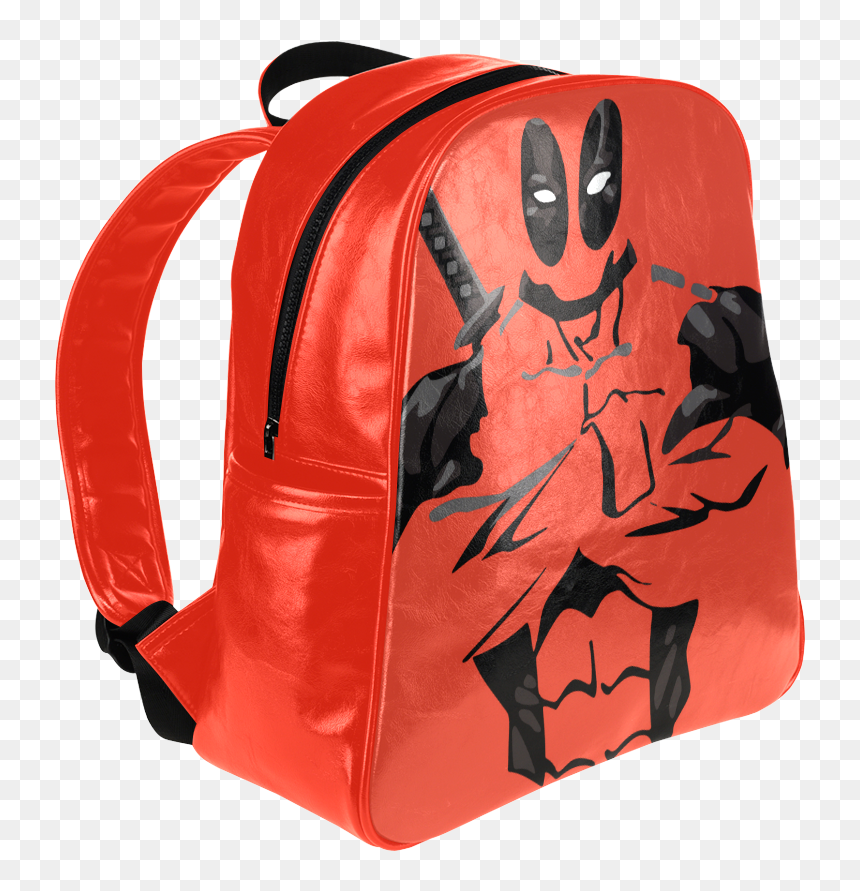 Psylocke Leather Backpack With Deadpool Print Casual - Laptop Bag, HD Png Download - psylocke png