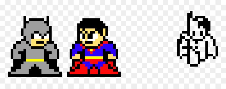 Pixel Art, HD Png Download - batman vs superman png